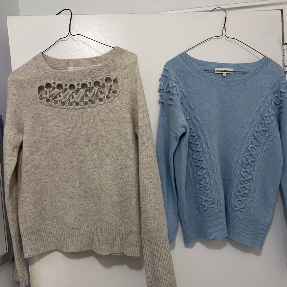 Two White + Warren Cashmere Sweaters (2 pieces) - Picture 4 of 12